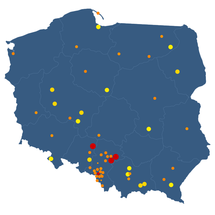 Interaktywna mapa polski
